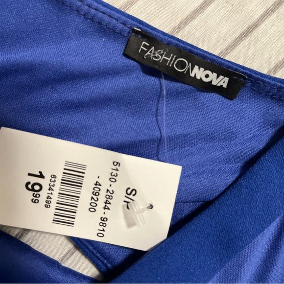 Fashion nova blue one shoulder dress - Picture 3 of 3